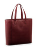 Back of Maison Marrain DeuxVin leather tote Bag in red bordeaux