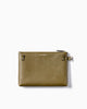 Front of Maison Marrain DeuxVie small leather pouch in Vine Green